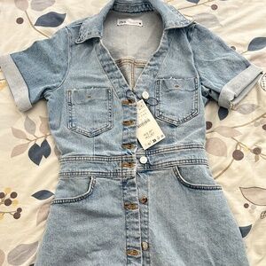 Zara denim mini dress nwt